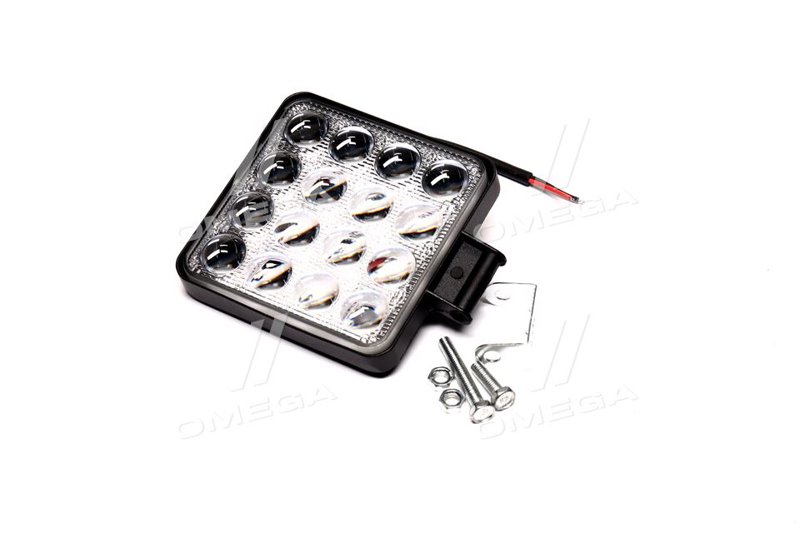Зображення товару Фара LED квадратна 48W 6000K (16 діодів) (10.5см х 10.5см х 1.5см) 3D лінза <ДК> (Дорожня карта)