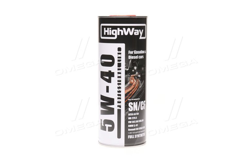 Зображення товару Олива моторна HighWay 5W-40 SN/CF (Каністра 1л) (HighWay)