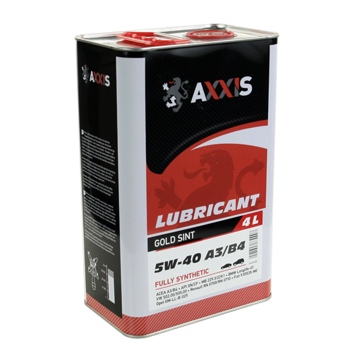 Зображення товару Масло моторн. AXXIS 5W-40 A3/B4 Gold Sint (Каністра 4л) (AXXIS)