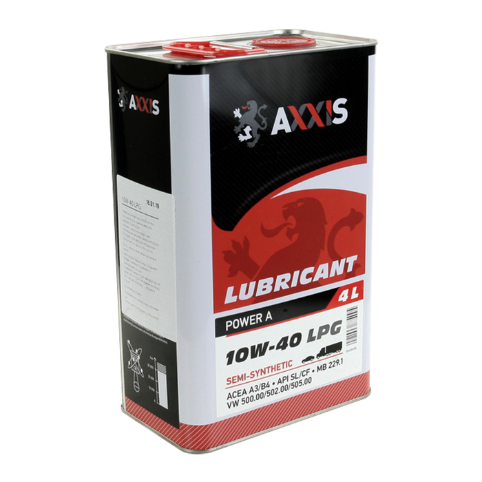 Зображення товару Олива моторн. AXXIS 10W-40 LPG Power A (Каністра 4л) (AXXIS)