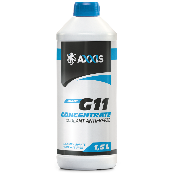 Антифриз <AXXIS> BLUE концентрат G11 (-80C) синій (Каністра 1,5л) - Зображення 1