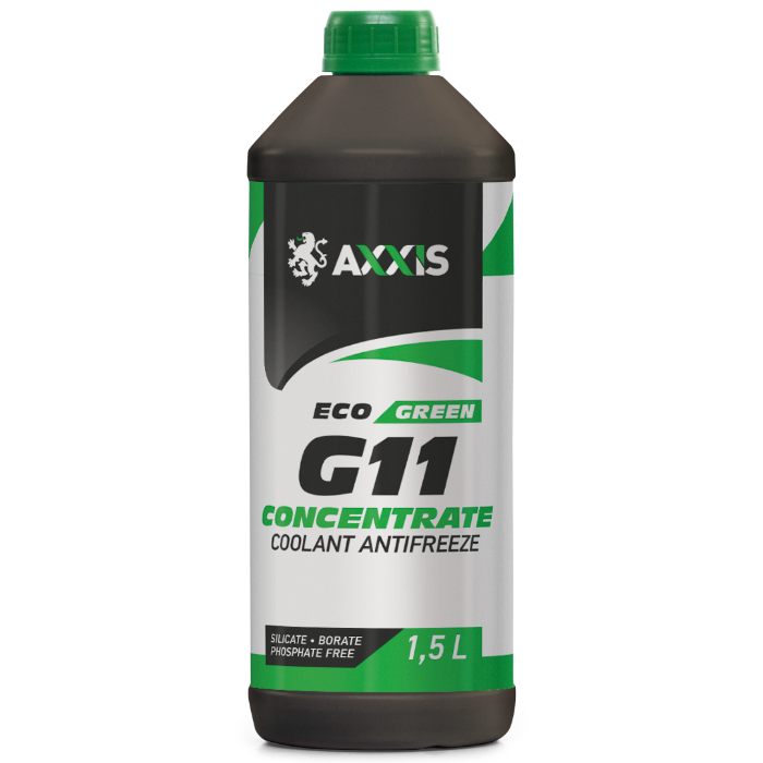 Антифриз концентрат ECO-80C GREEN G11 (зелений) 1,5л <AXXIS> - Зображення 1