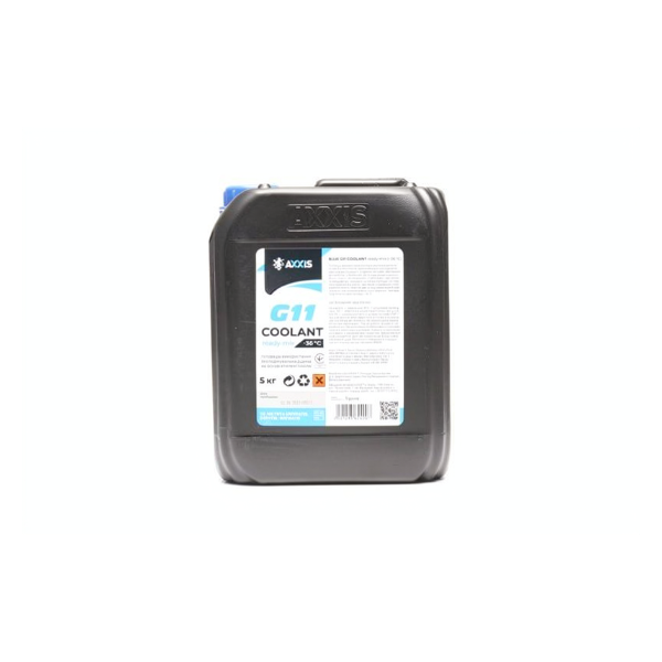 Антифриз BLUE G11 Сoolant Ready-Mix -36°C <AXXIS> (синій) (Каністра 5кг) - Зображення 1